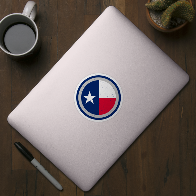 Retro Texas State Flag // Vintage Texas Lone Star Grunge Emblem by Now Boarding